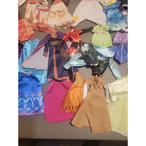 Disney Prince & Princess Doll Clothes Lot Ariel Frozen Cinderella etc Outfits - Picture 13 of 16